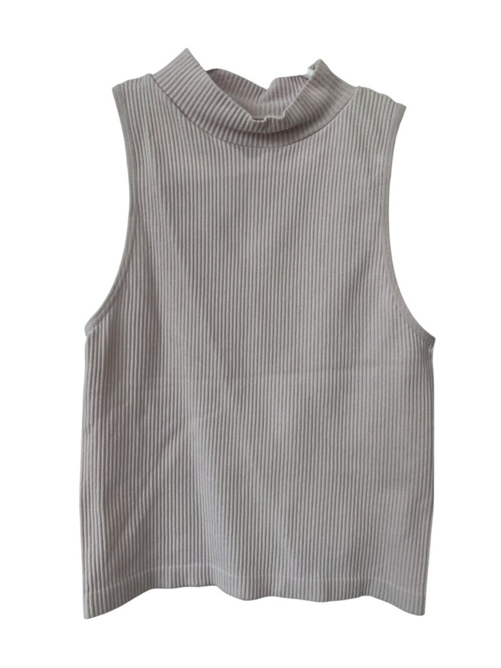 Gypsy + Jade Tank Top XS/Small Seamless Ribbed Mock Neck Light Pink Athleisure